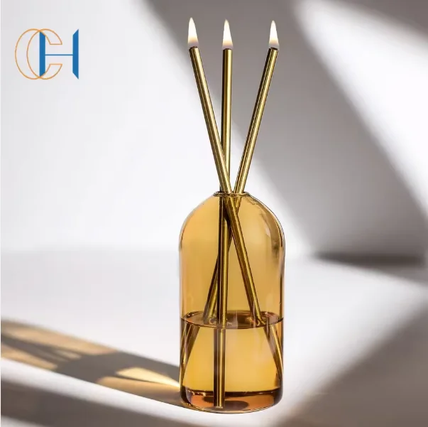 C&H Smokeless Oil Never Melts 304 Stainless Steel Stick Candle Liquid Everlasting Candle for Home Decoration