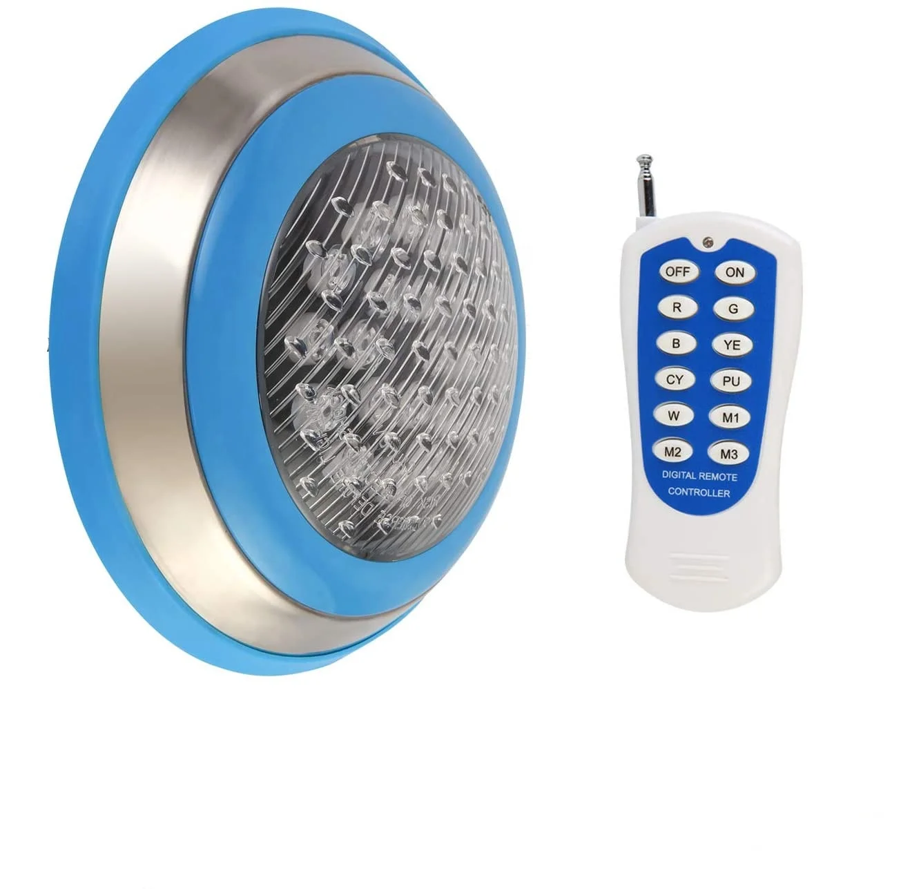 15W 12V IP68 RGB LED Swimming Pool Light Underwater Remote Control Wall Mounted for Pool