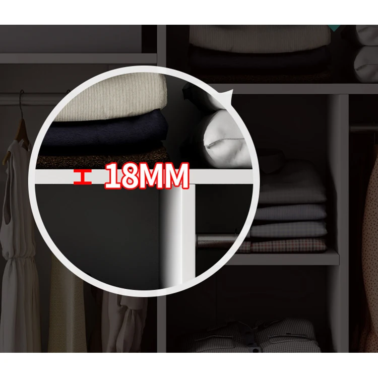 Luxury hot sale wardrobe closet particle board bedroom furniture organizer fiber wardrobes furniture