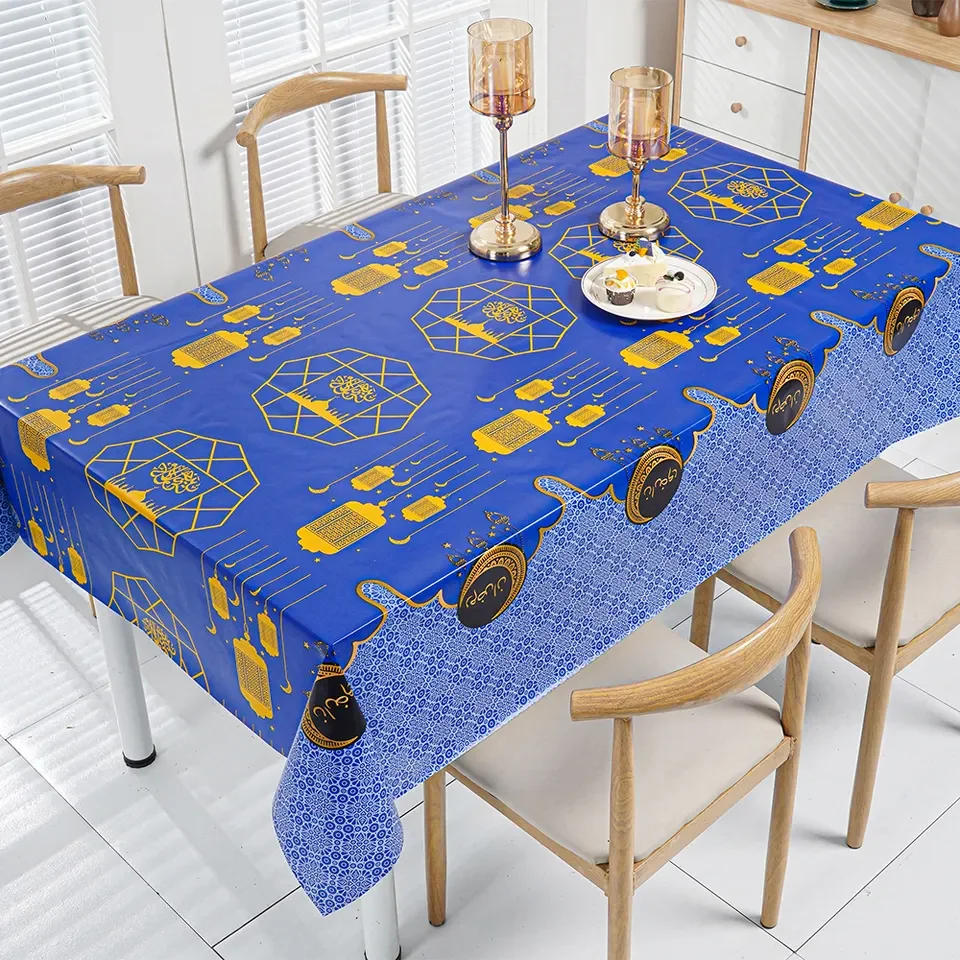 Vinyl Tablecloth Waterproof Oil-Proof PVC Table Cloth Stain-Resistant Wipeable Rectangle or Square Table Cover