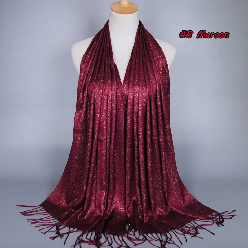 Women Solid Color Cashmere Scarves with Tassel 2019 Autumn New Soft Warm Lady Girls Wraps Thin Long  Shawl Scarf
