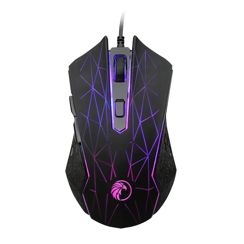 Factory BSCI OEM Logo Wholesale Cheap Price 6Keys 4Colors Cycling Breathing 3600DPI Gaming Mouse