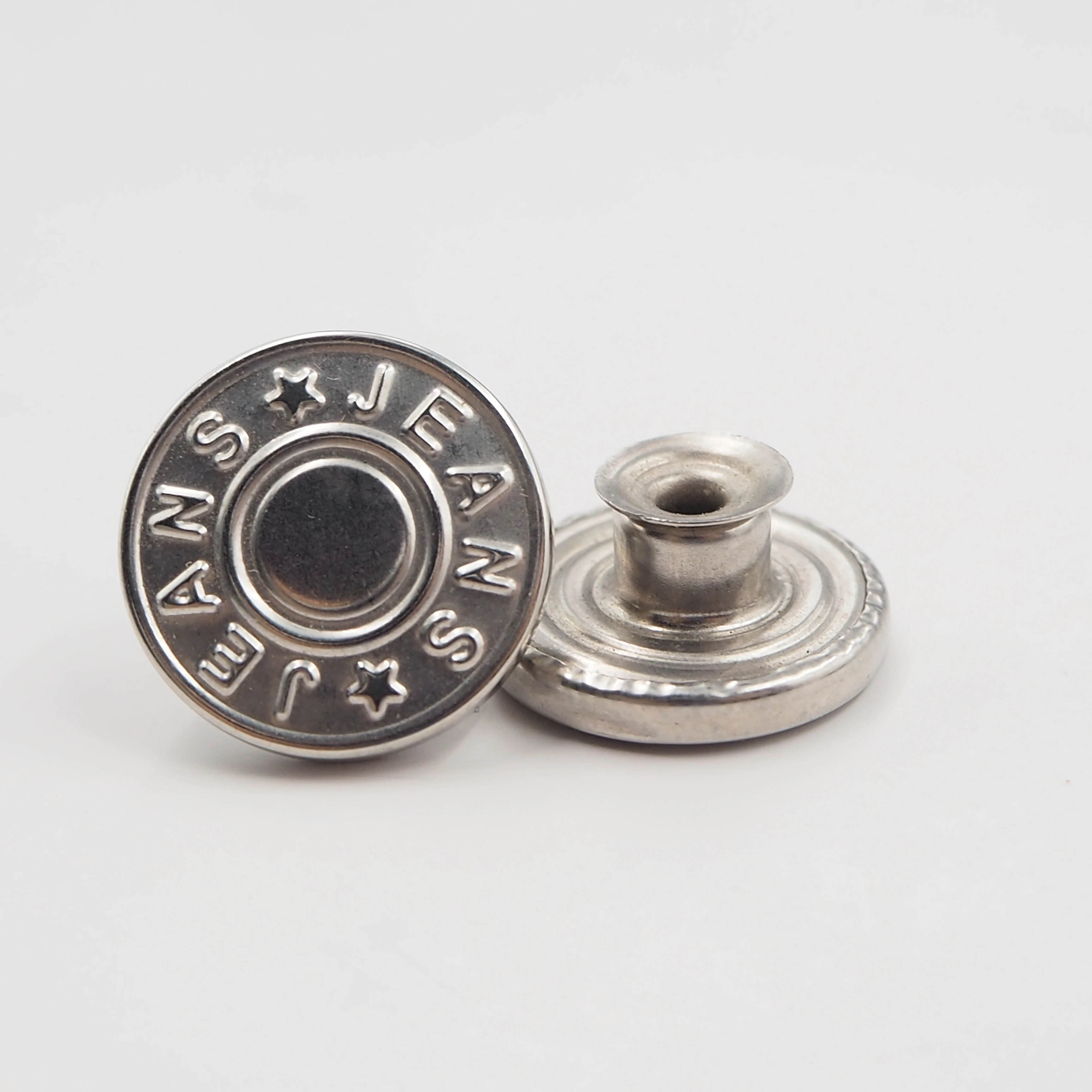 High Rise Jeans Shank Round Nickle Free Antique Brass Buttons Distressed Jeans Woman Metal Buttons Metal Shirt Button