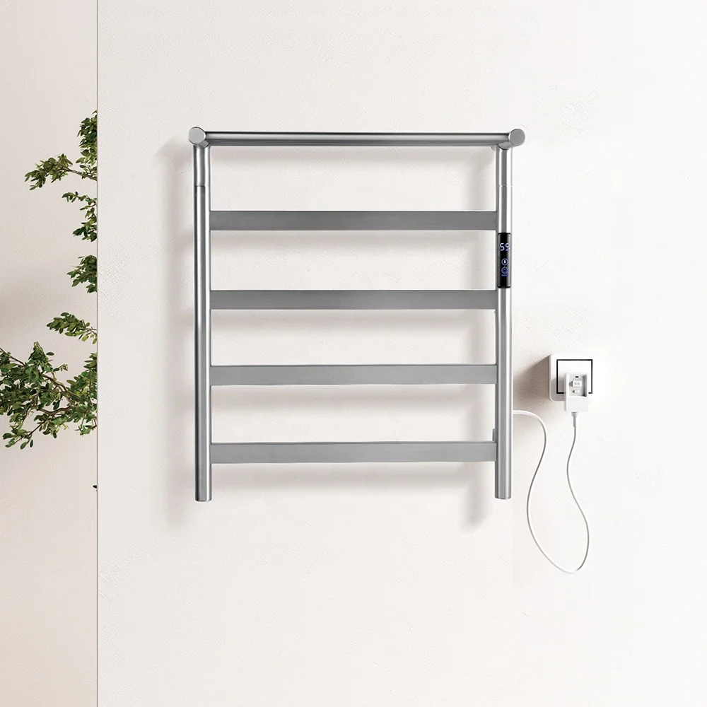 Fanwin freestanding heated towel drying rack towel shelf hanger bathroom ladder wall towel bar rack