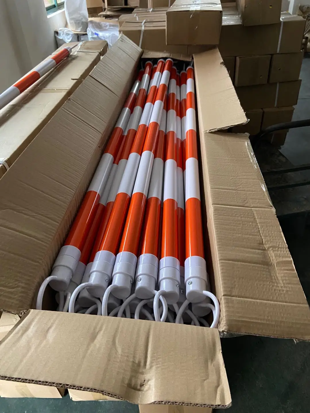 2.2 meter 3 meter cone connector bar plastic retractable safety pole