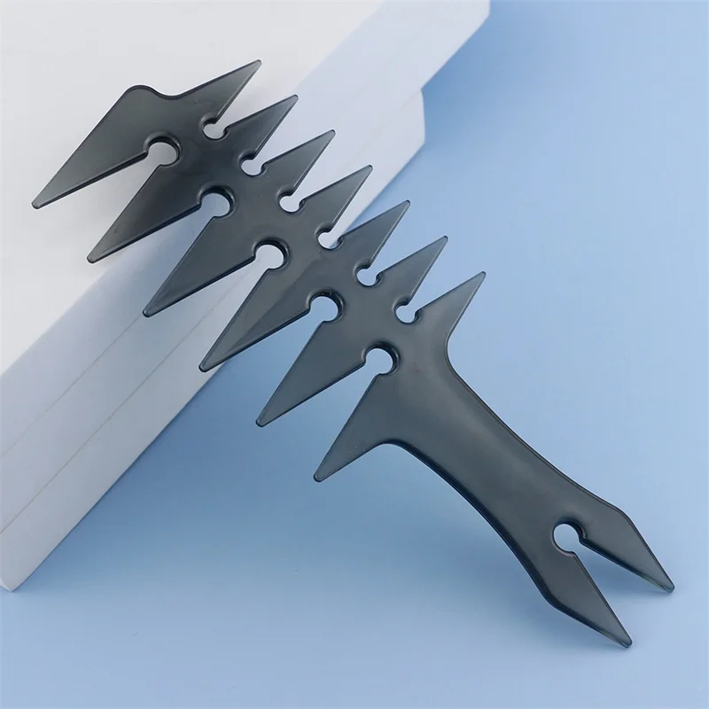 Men Electroplating Multi-functional Highlight Oil Head Comb Wide Tooth Retro Hairstyle Two Side Design Comb For Barber