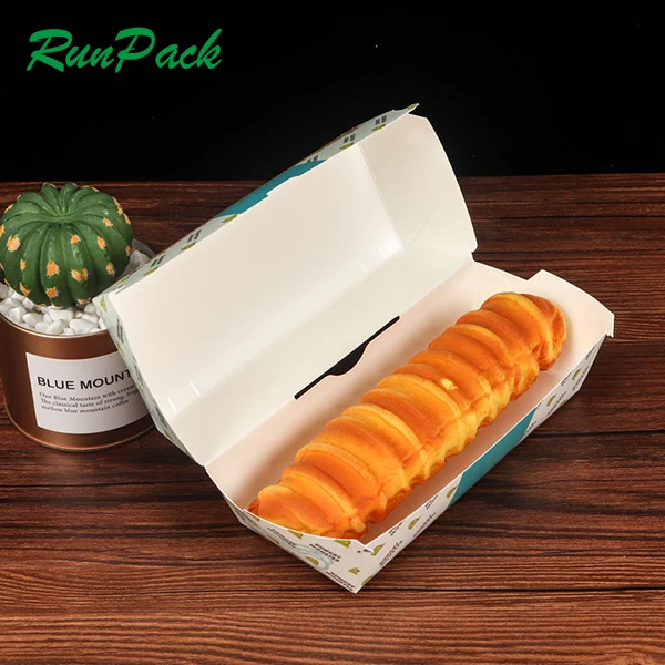 Takeaway Cardboard Paper Packaging Tray Fast food Hot dog Burger Fried Chicken Chips French Fries Packaging Box Container