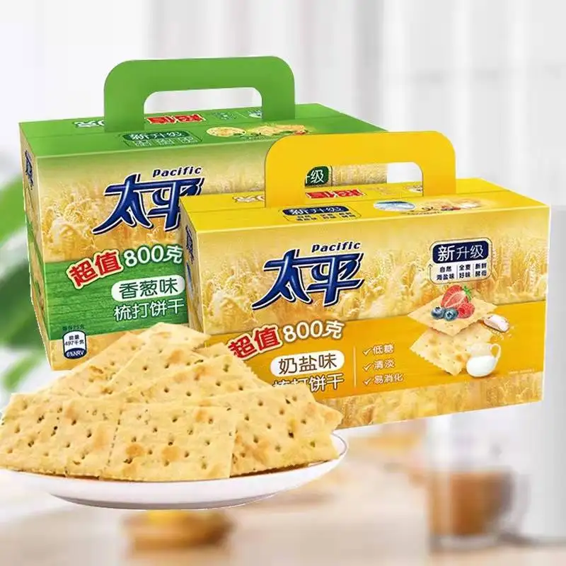 Wholesale healthy cracker biscuits fruit & vegetable snacks crispy and salty biscuit cookies