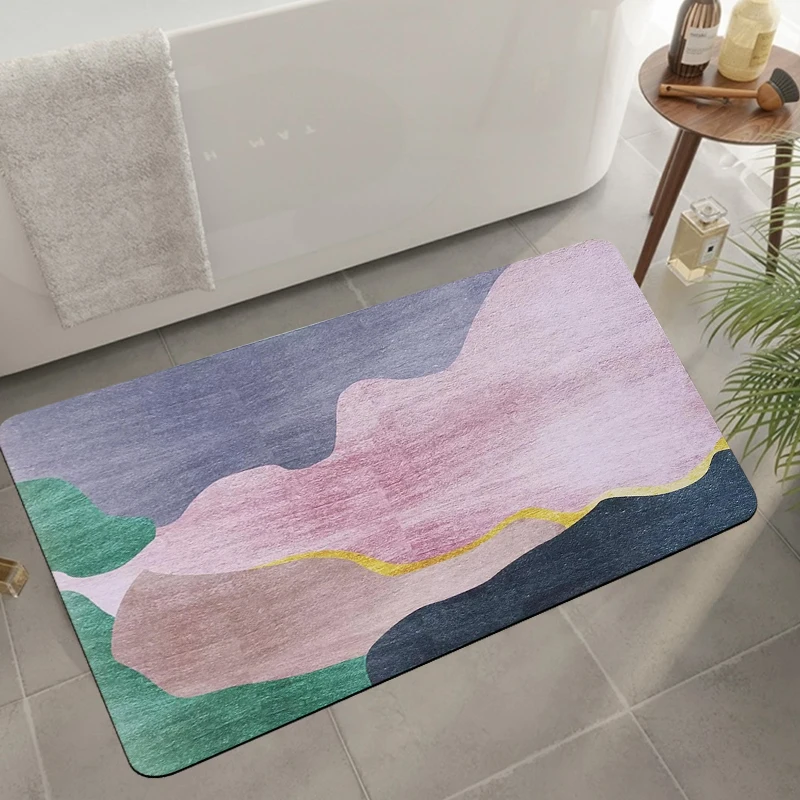 Toilet Diatom Mud Cushion non-slip floor mat bathroom door quick-drying floor mat on sale
