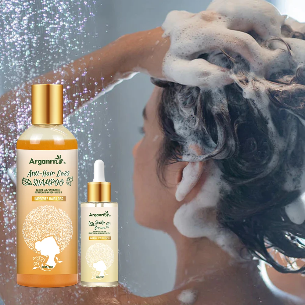 Hair Care Treatment Anti Hair Loss Regrowth Scalp Oil control Serum Welcome Test Hair Growth Serum Shampoo Set