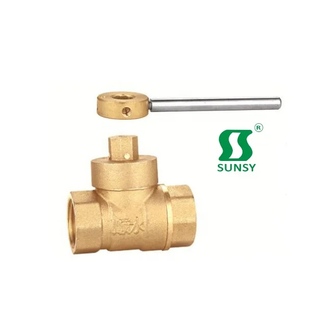 Yuhuan shunshui sunsy factory full bore locking lockable lock brass ball valve for water irrigation system flow master