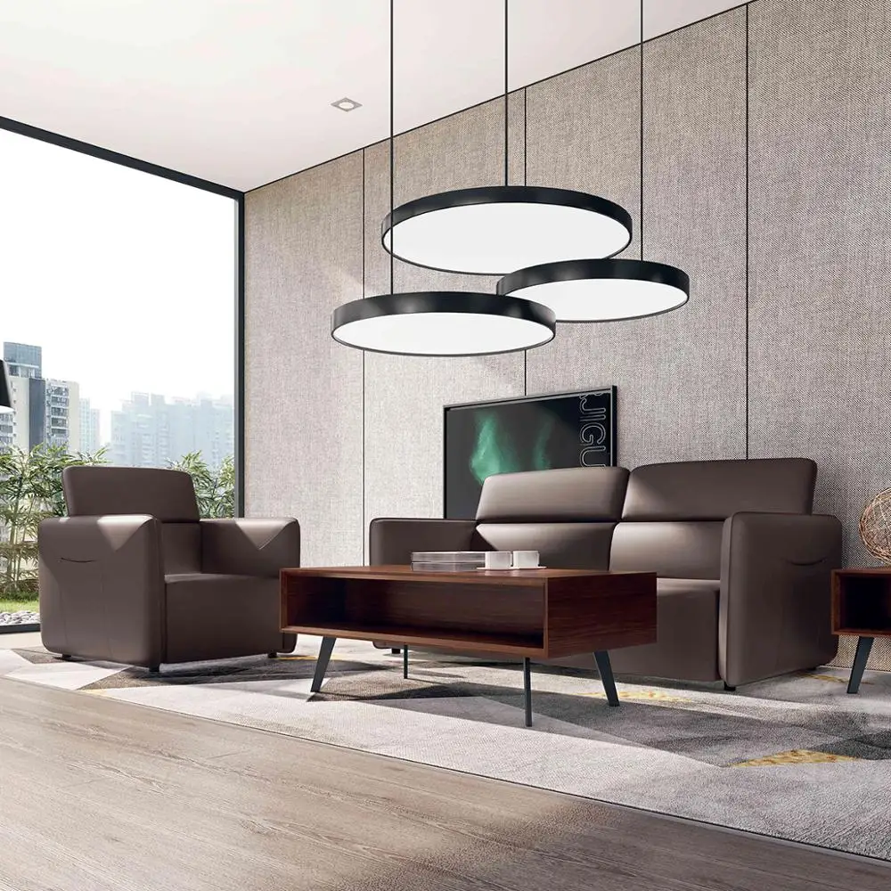 Современная офисная мебель отель 3 5 Seaters секционный кожаный диван