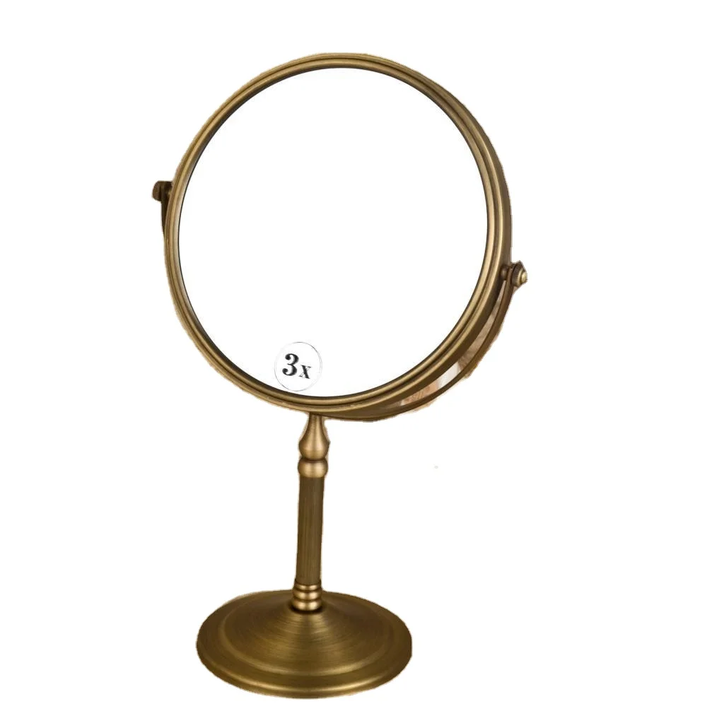 Hot Selling Desktop vertical Simple Round Makeup Mirror Bathroom Mirror Silvered Mirror