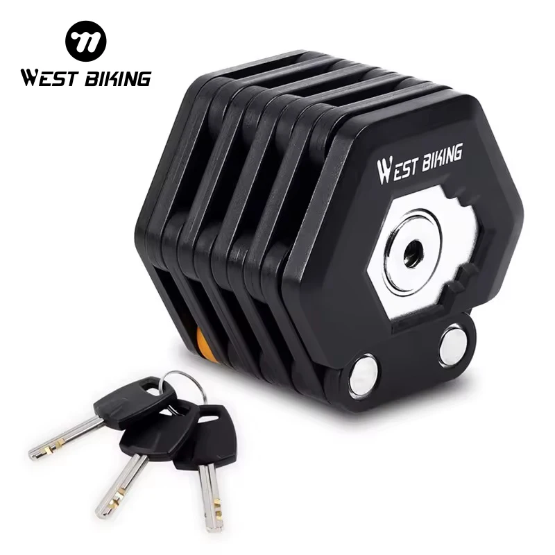 WEST BIKING Mini Anti-Theft Bike Bicycle Folding Lock Electric Cycling Foldable Bike Lock E Scooter Locks