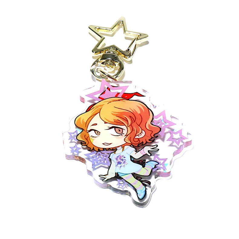 Customized Design Transparent Acrylic charmm,Vograce made key ring