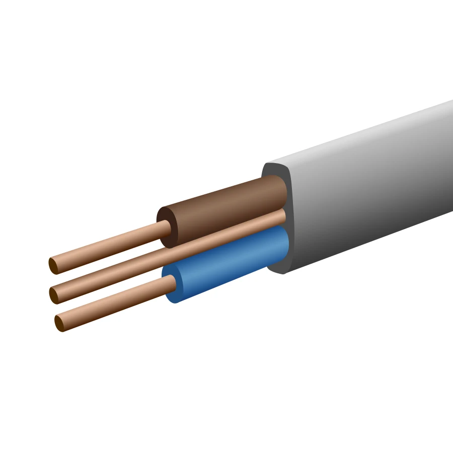Copper Conductor with PVC insulated flat wire 2.5 mm2