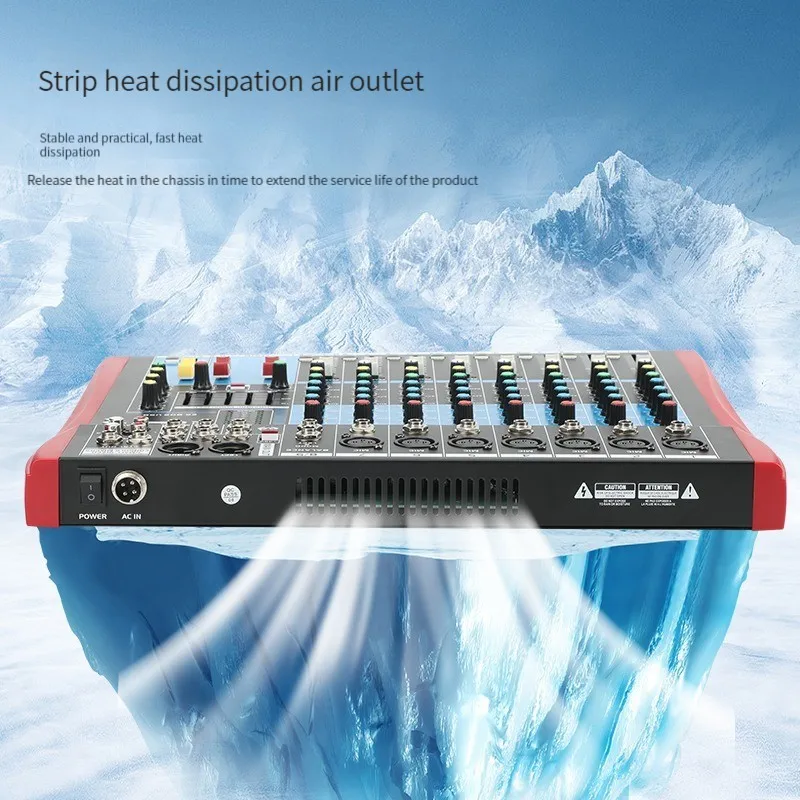 TEBO 8 Channels Professional Dj Sound Controller audio mixer For Computer Recording