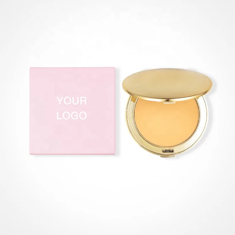 High Quality Gold Compact Powder Metal Compact Powder Full Coverage Compact Powder Private Label