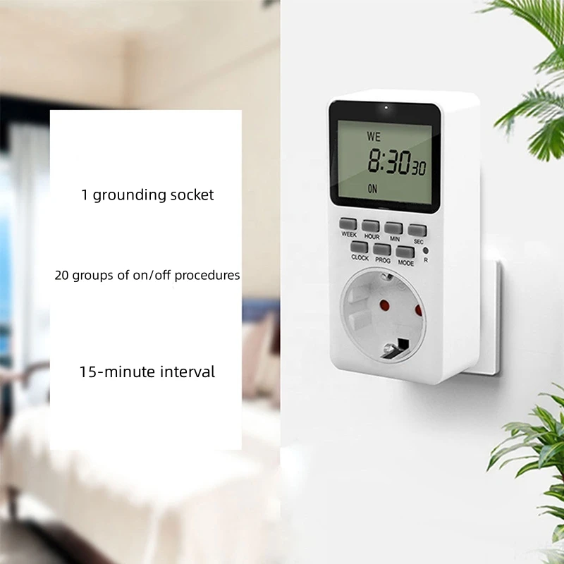 Hot Selling Portable Smart Socket For Home Decor Touch Button Multifunction Electronic Digital Timer Plug