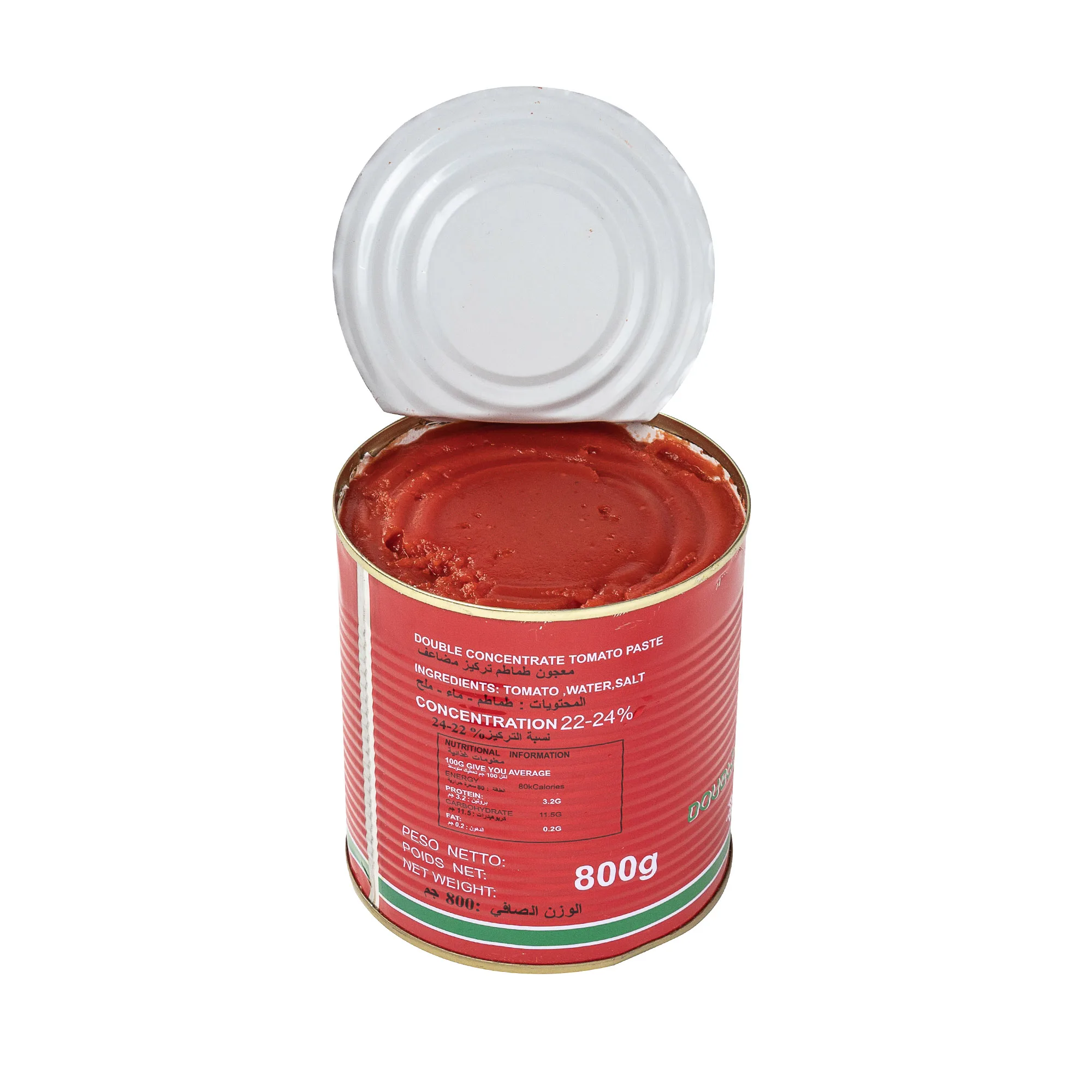 1/6 Factory price 28-30% Brix Canned Sachet Tomato Paste 70g 800g 2200g easy open With Customize