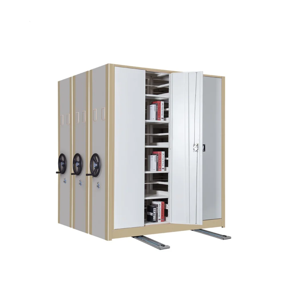 Metal Compact Mobile Shelving System Compact Movable Shelving Filing Rack System