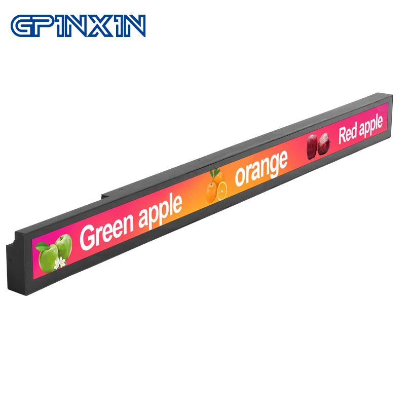 cheap Retail Store Shelf Header Edge Bar Panel Advertising Screen Touchscreen Ultra Wide Stretched Bar Type Lcd Display