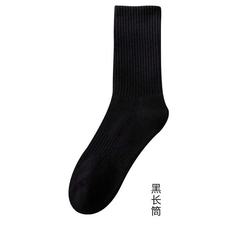 Summer midtube socks 100% cotton sweatwicking sports socks for men