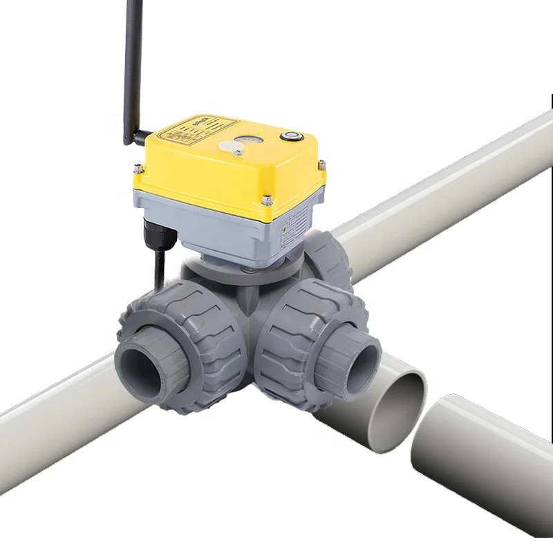 Water 3-way valve, swimming pool 3-way valve, WiFi control valve factory customized electric valve