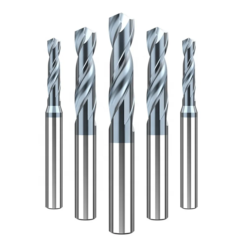 Tungsten Carbide Drill Bits DIN Standard 3XD Series Milling Shank For CNC Machine