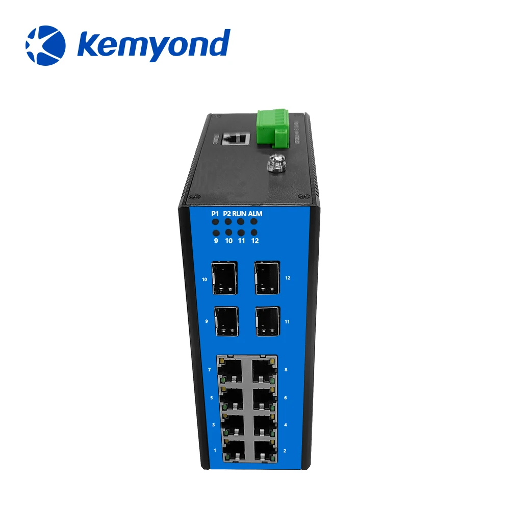 Горячая Распродажа управляемая din-рейка 4 Гб SFP порта 8 портов Ethernet волоконно-оптической сети выключатель S2100D-G4T8 промышленный