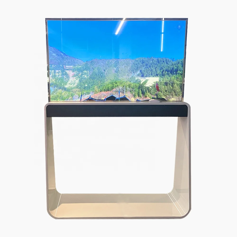 55 inch vertical intelligent kiosk advertising display transparent window high-end screen original brand creative touch screen