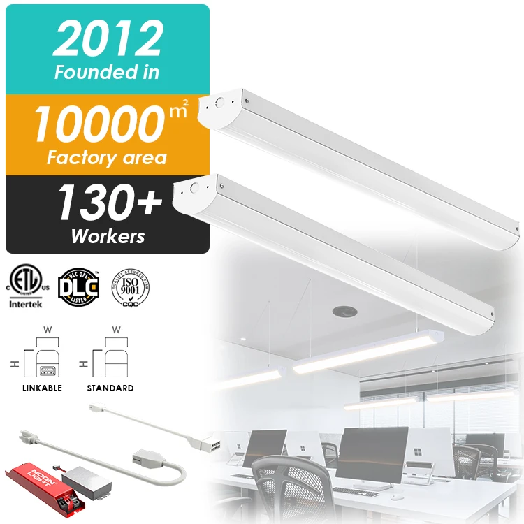 Factory Wholesale Suspended Mounted PC Lampshade 2FT 4FT 8FT Dimmable Linear Tube Lighting Led Batten Light