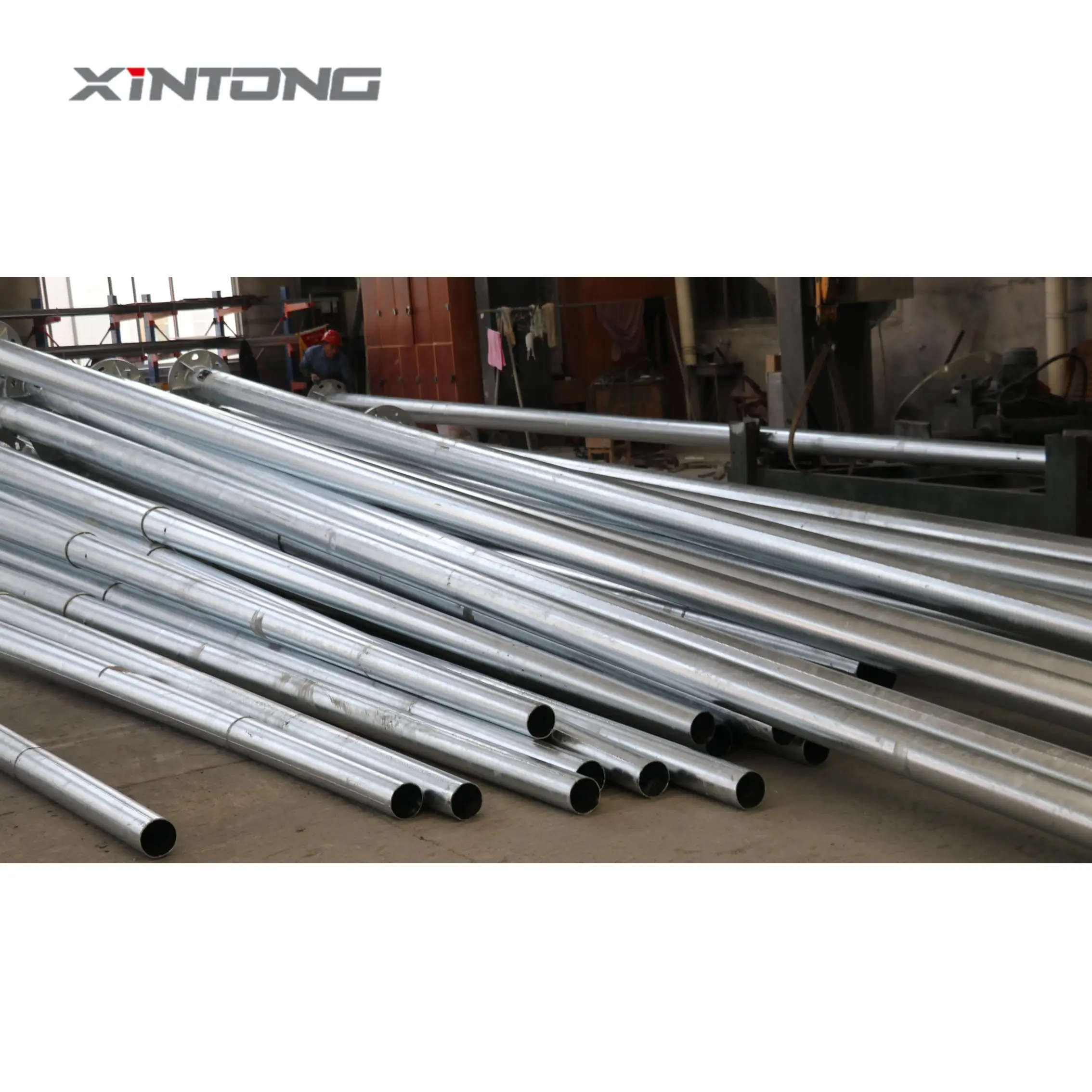 Aluminum Outdoor Garden Lighting Column Hot Dipped Galvanized Road Park Lamp Pole