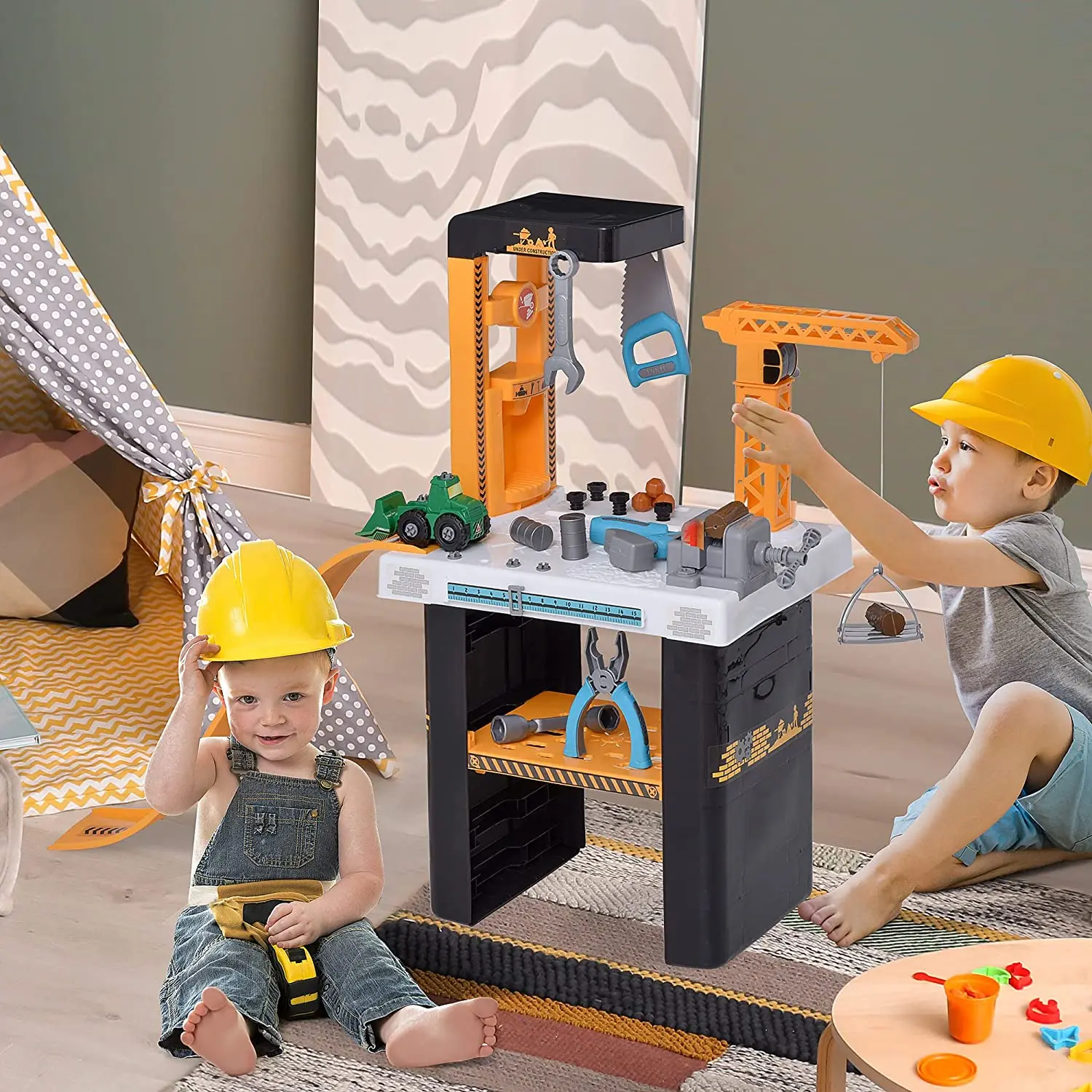 Simulation Children 54 pcs with Child Engineering Car Disassembly Repair Suit Play House Toy