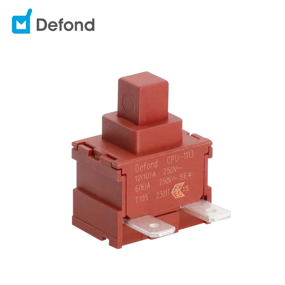 IP30 12a 6a 250vac SPST Defond CPU-1113-0-ABG21-01R pushbutton switch task on/off 1P1T 2 position push button switch