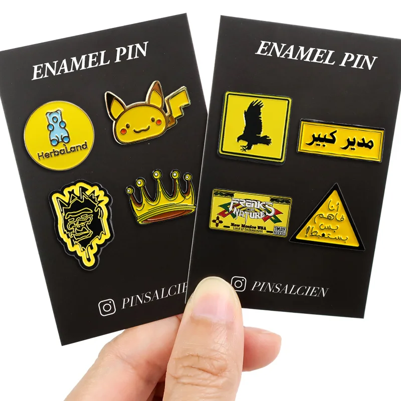 Customized badge metal logo anime lapel pin badge hat pins custom soft enamel pin