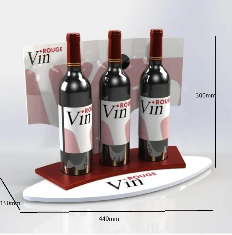Customized Acrylic wine bottle display stand