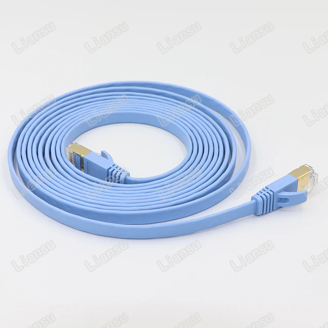 Сетевой кабель Liansu Linksup соединительный rj45 8P8C плоский 0 5 м 1 2 3 м-30 CAT 7