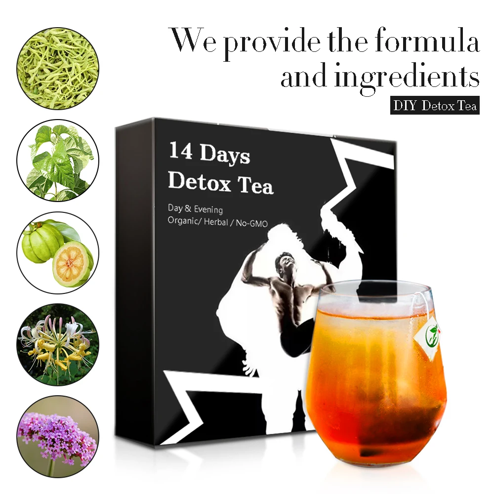 Free Sample Beauty Weight Lose 28 Day Herbal Green Slimming Detox Tea