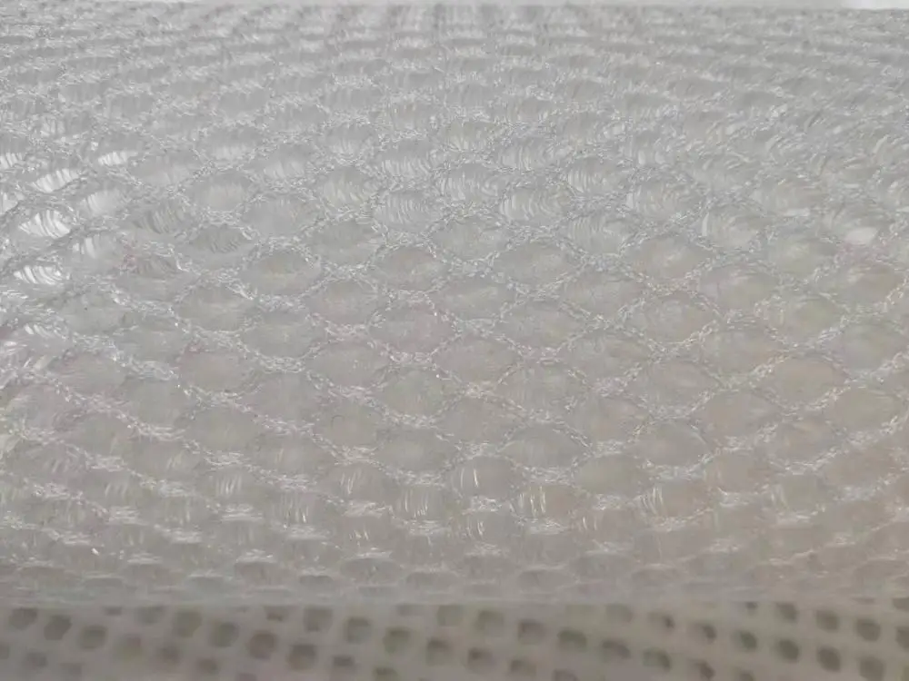 New Design Sports Shoes Mattress Polyester Fabric Material 3D Plaid Spacer Air Mesh Jiangsu Tricot 100% Polyester Knitted 500kg