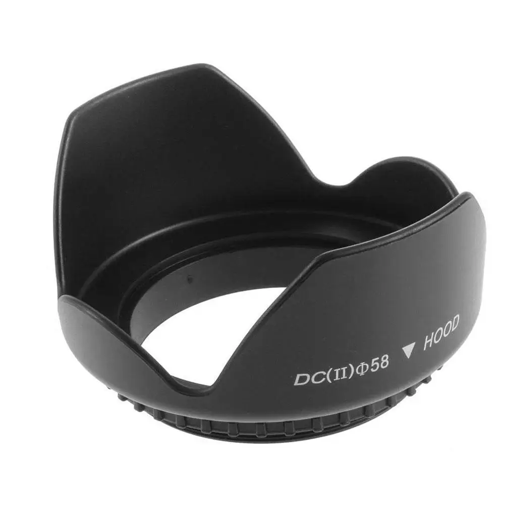 HQG 40.5mm/49mm/52mm/55mm/58mm/62mm/67mm Professional Camera Lens Hood Flower Shape Screw Mount Lens Hood Shade