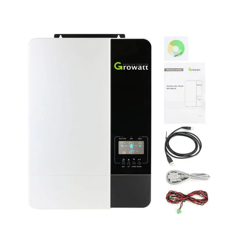 Power Wall Lithium Growatt Inverter Battery 48V 230VAC 3500VA 5000VA Growatt Inverter Board SPF Inverter 5KW Growatt