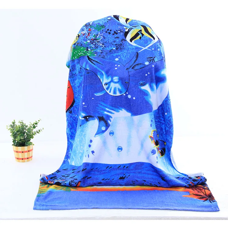 YYX Wholesale Custom Beach Towel High Quality Cotton Thickener For Reactive Dyes Printing Designer Beach Towel