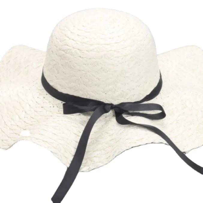 2021 New Fashion Designer summer elegant  bowknot sunhat beach sun hats panama hat