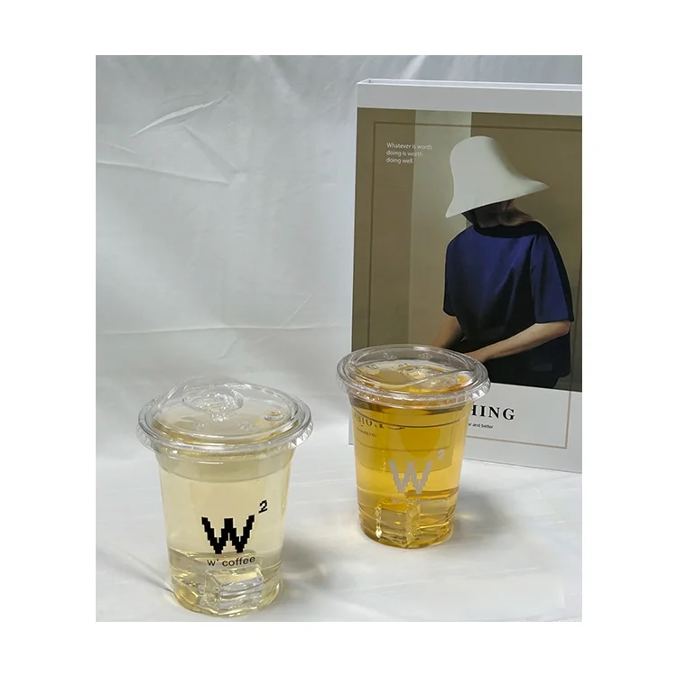 16oz 20oz 24oz 26oz 28oz 32oz Disposable Plastic Juice PET Cup Cold Drink Plastic Bubble Tea Cup