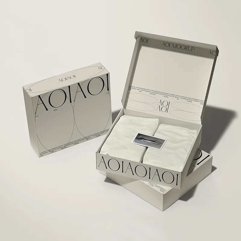 Eco-friendly brand customized logo beauty perfume bottle packaging gift box clothes express delivery shipping paper box