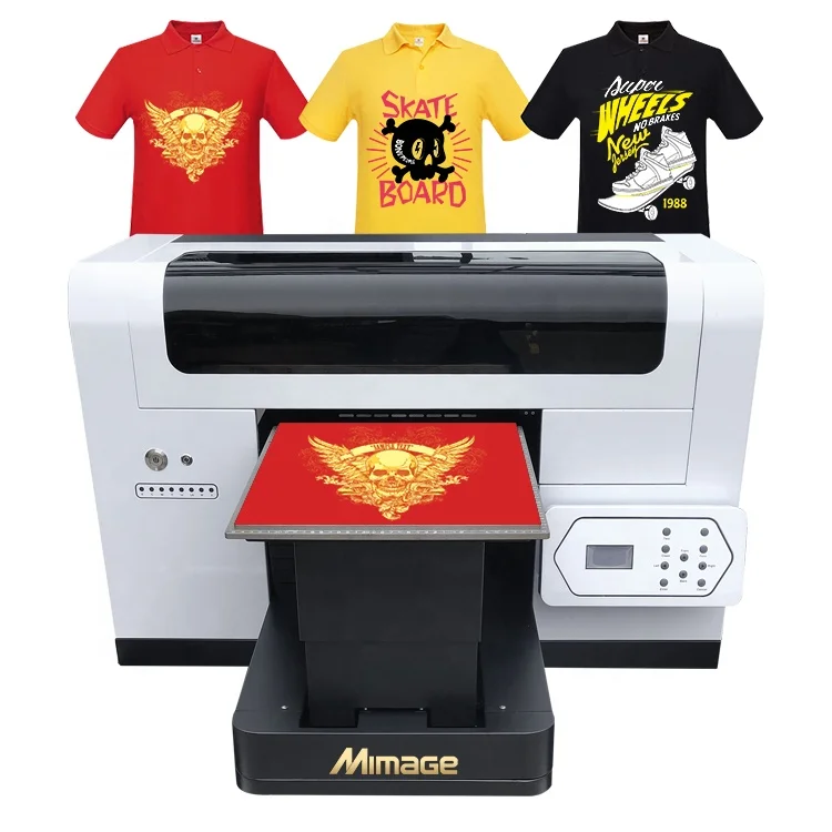 latest A3 UV automatic dtg flatbed printer  digital led flat and cylindrical phone case printer for clothing printing machine