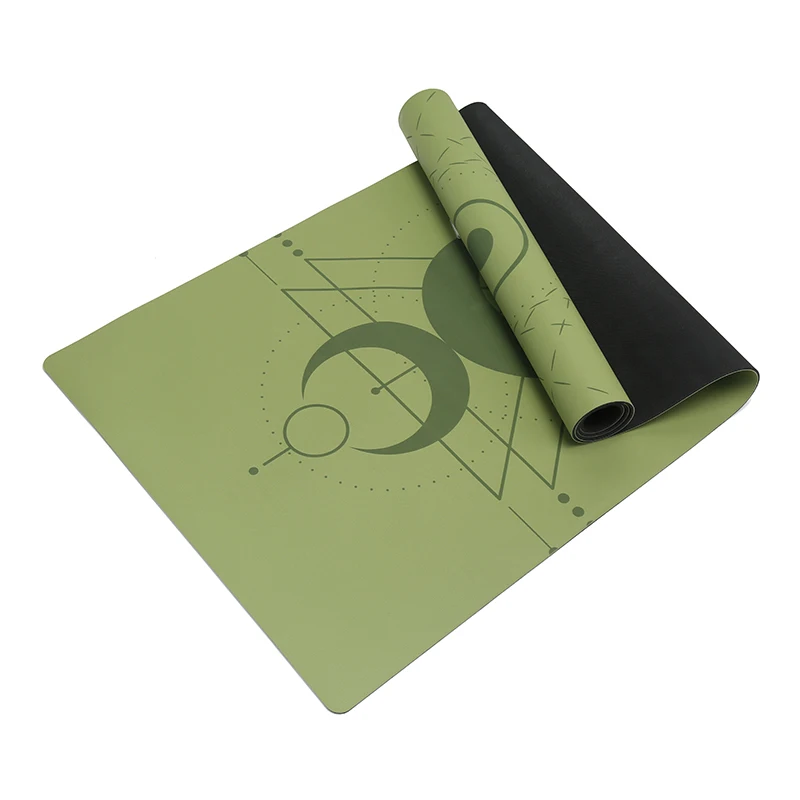 Custom Designs Embossed Logo Polyurethane Exercise Yoga Mat Ultra-grippy Eco Black PU Yoga Mats Manufacturer