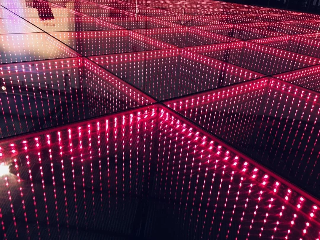 Remote WIFI SD MDX control 3D effect infinity LED dance floor dj  Mirror glass led dance floor for night club/ fashion show