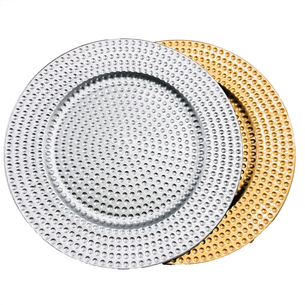 Wholesale cheap wedding decoration party plates silver plastic plates